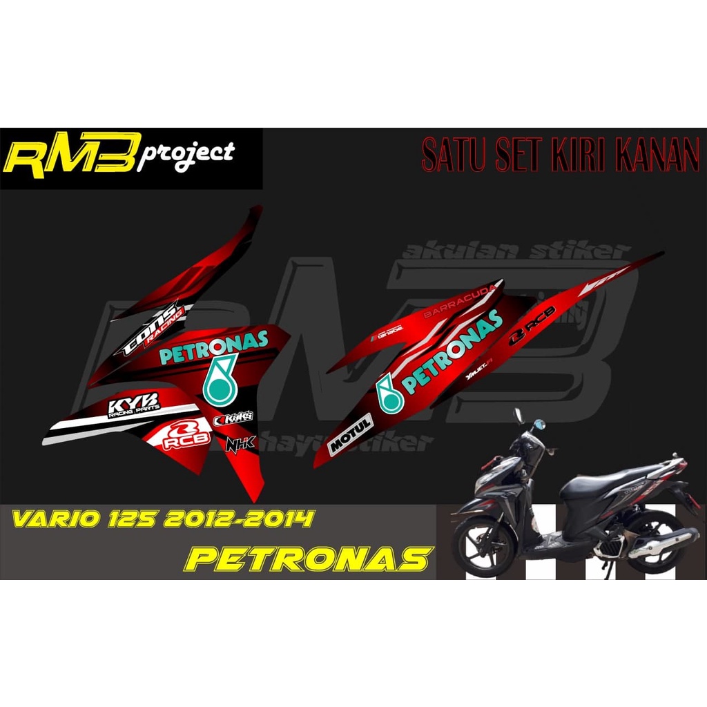 Stiker motor Vario 125 2012-2014 Petronas