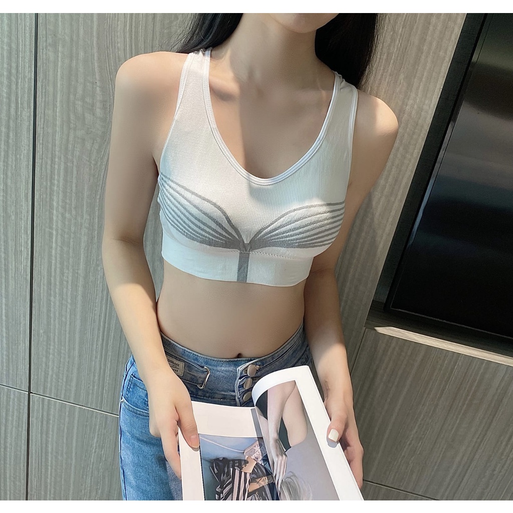 Nicebra Sport Bra Tanpa Kawat Gym Sport Bra Wanita Import 1110