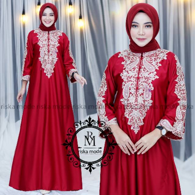 Gamis original by riska mode/dress muslim/kaftan