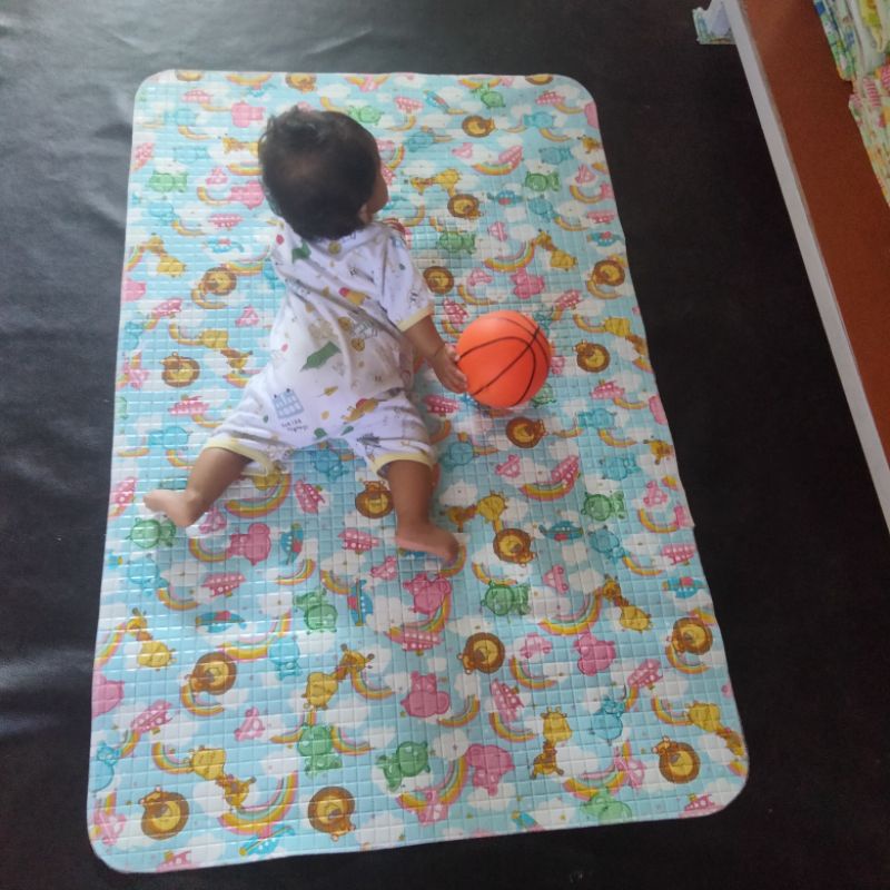 SIZE JUMBO PERLAK BAYI 110×70CM / TIKAR OMPOL BAYI WATERPROOF