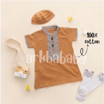 Baju Bayi Laki-Laki Baju Muslim Gamis Koko Jubah Bayi Usia 0 1 2 3 4 5 6 7 8 9 Bulan 2022