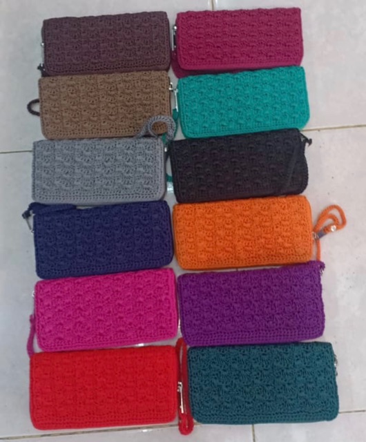 Dompet rajut panjang 1 rit