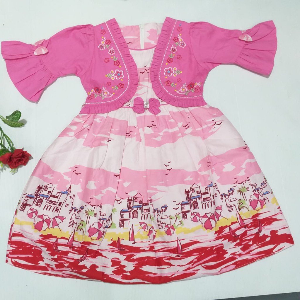 gos DRESS NIKITA ROMPI PANTAI 9496 Dress Gaun Pakaian Atasan Anak Perempuan