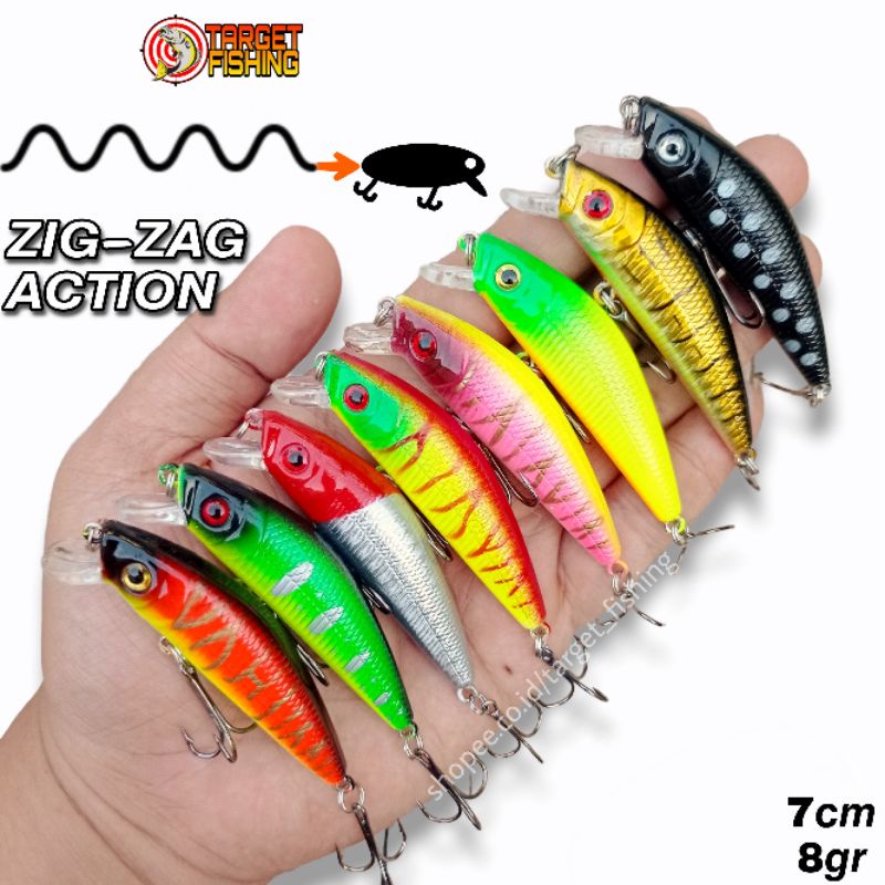 Minnow Floating AUTO GEOL 7cm 8.5gram - Umpan Casting Hampala Minow WTD