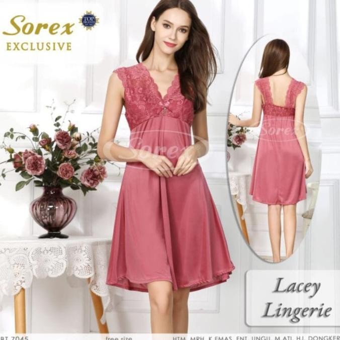 Baju Tidur Wanita Satin Halus Premium Lingerie Sorex Exclusive BT 7001 Bt 7002  Bt 7004 bt 7045 bt 7046