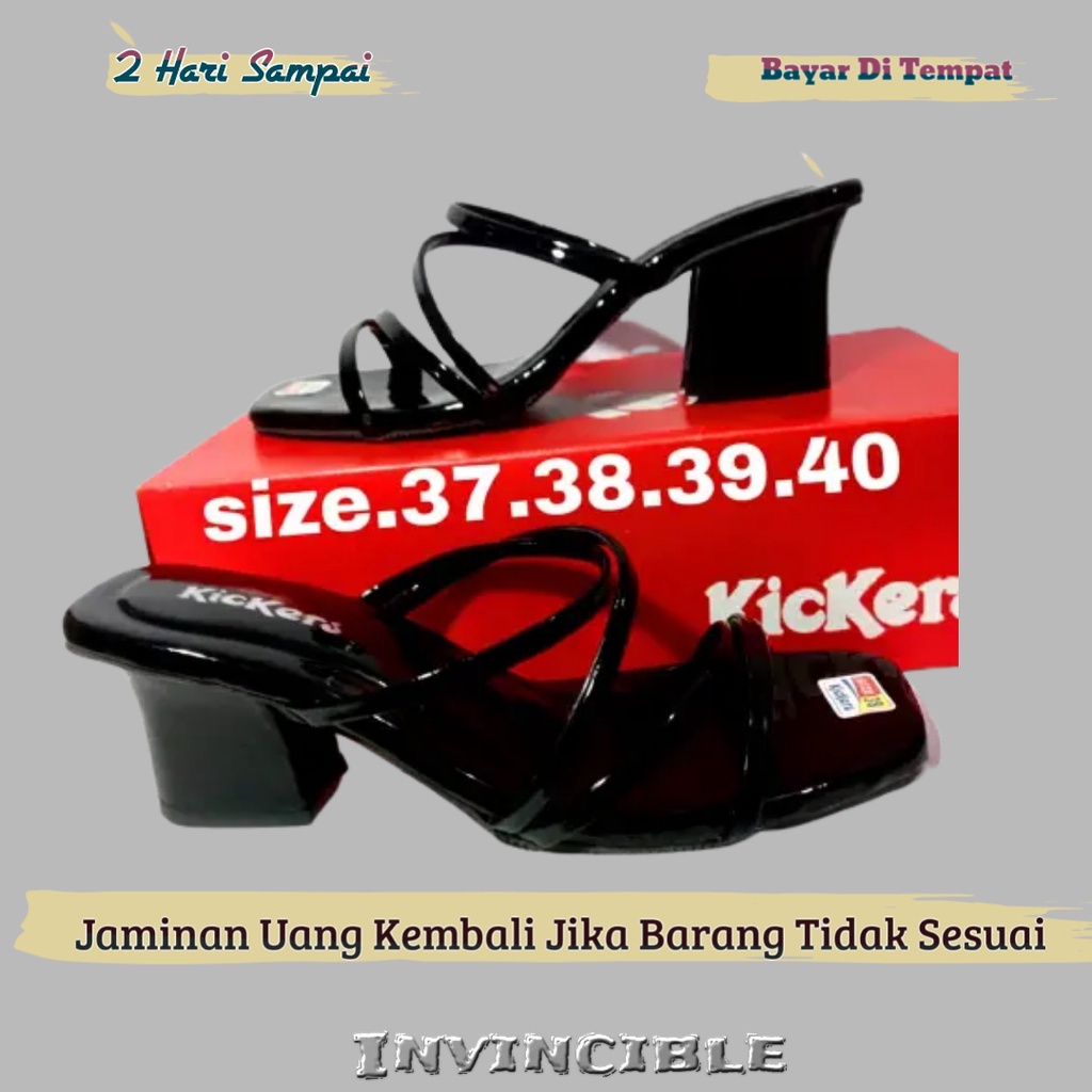 Invincible Sandal Hak Tahu Wanita Sandal Wanita Hak 5cm Murah