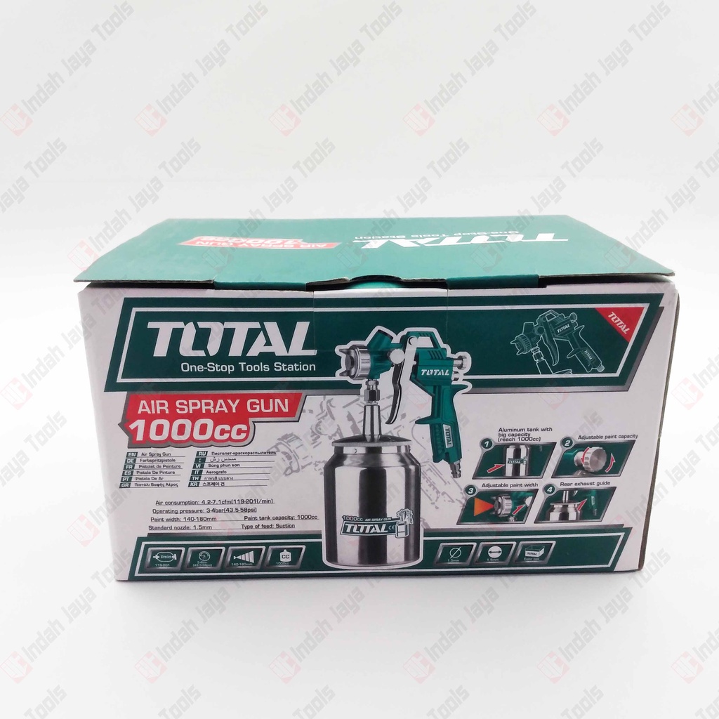 TOTAL TAT-11001 Spray Gun Tabung Bawah 1000 mL Alat Semprot Cat