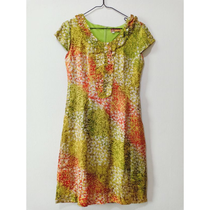 Preloved - Dress silk Art Batik (baru)
