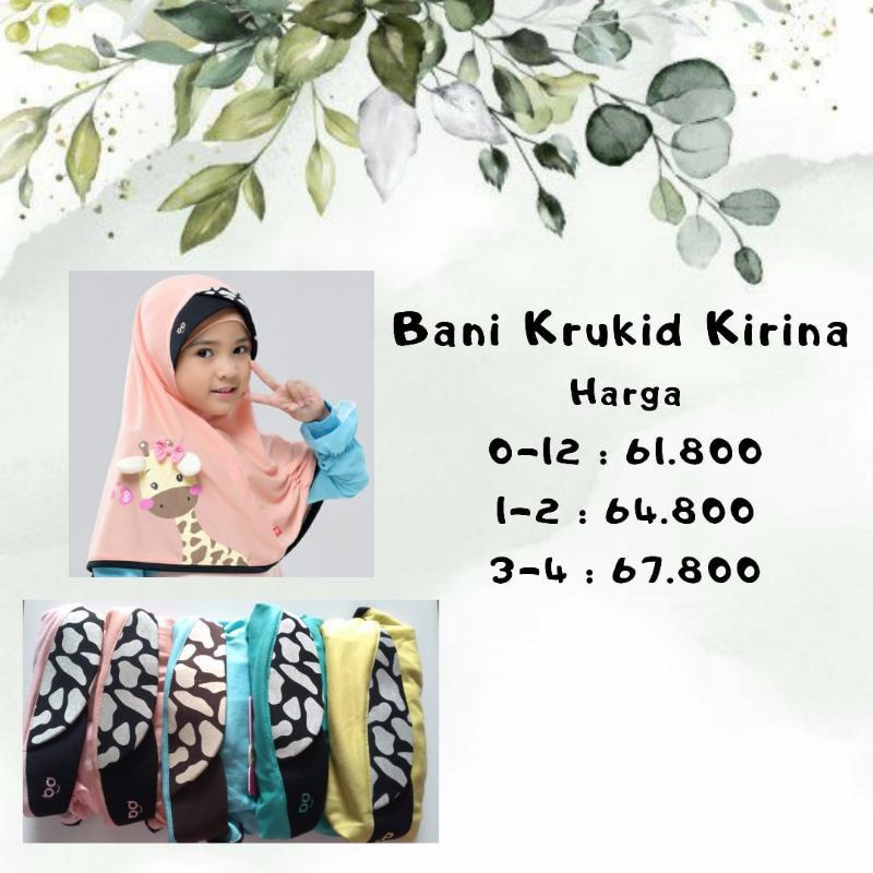 Kerudung Instan Anak Bani Krukid Kirina Rabbani Ori
