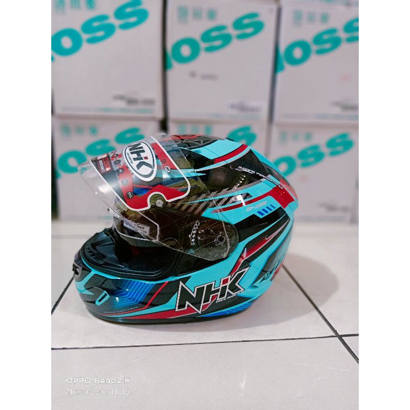 HELM NHK GP1000 PLASMA TOSKA BLUE DOBEL VISOR