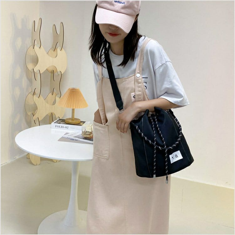 BJ60813 - BLACK/WHITE - TAS SLEMPANG JINJING TOTEBAG HANDBAG WANITA FASHION IMPORT MODIS ELEGAN TERMURAH TERLARIS TERBARU BAGSTORE JAKARTA TAS BATAM ZCJ0813