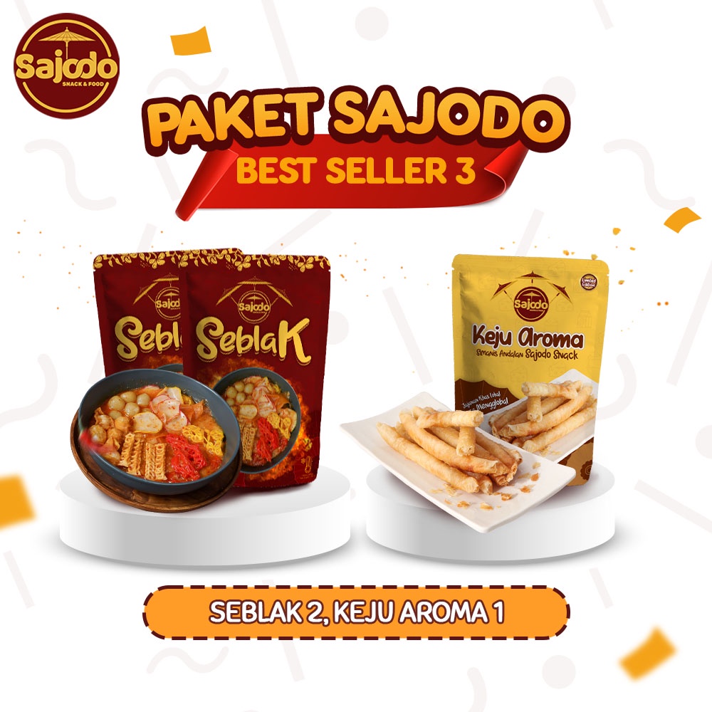 SAJODO - PAKET SAJODO BEST SELLER 3 - SEBLAK 2 (195 Gram) FREE 1 KEJU AROMA (185 Gram)