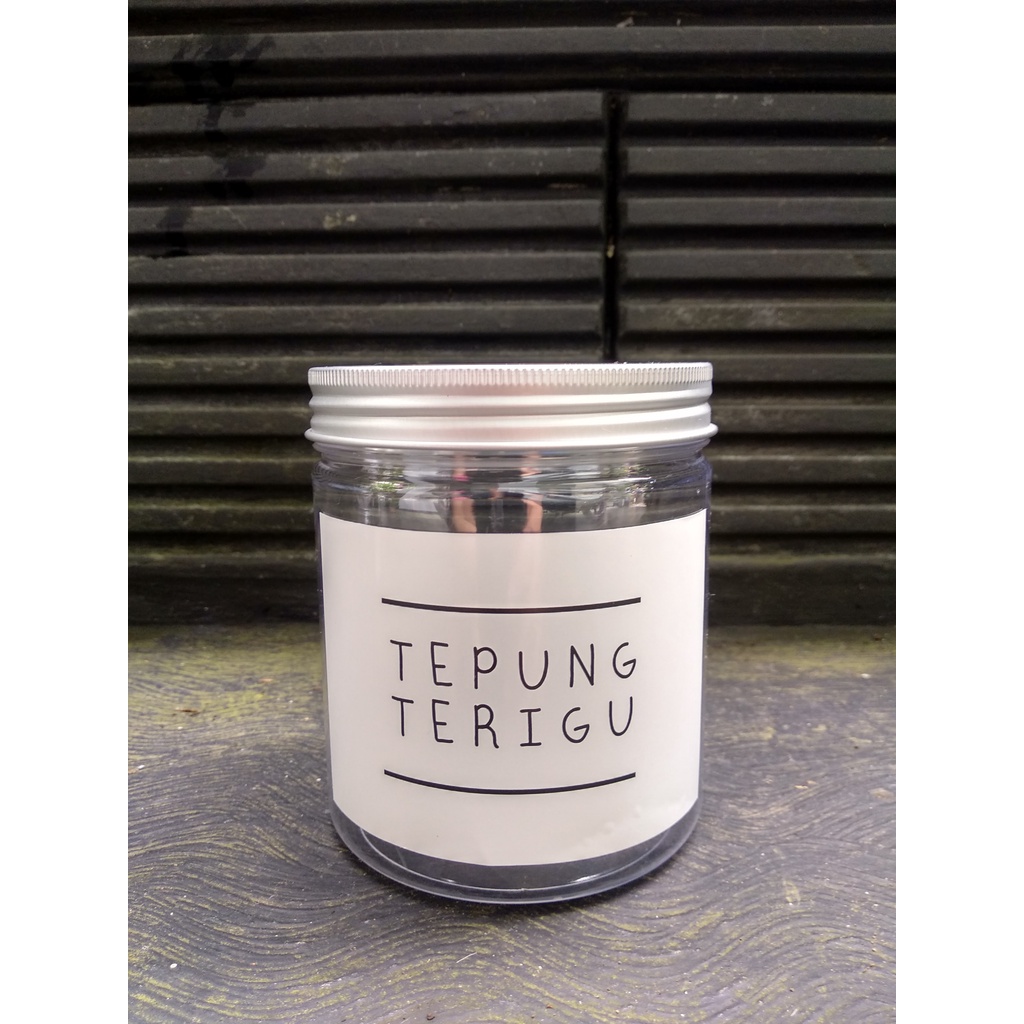Toples Bumbu Minimalis Tutup Silver 500 ml