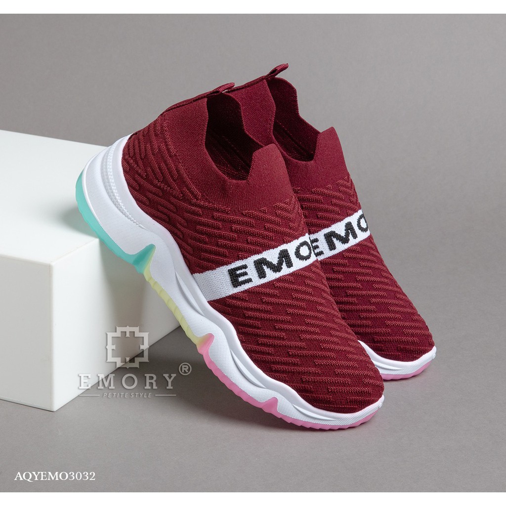 LINKSBANDUNG - EMORY Rainbow Sneakers AQYEMO3032 Sepatu Wanita Sneaker Rajut Tanpa Tali Original