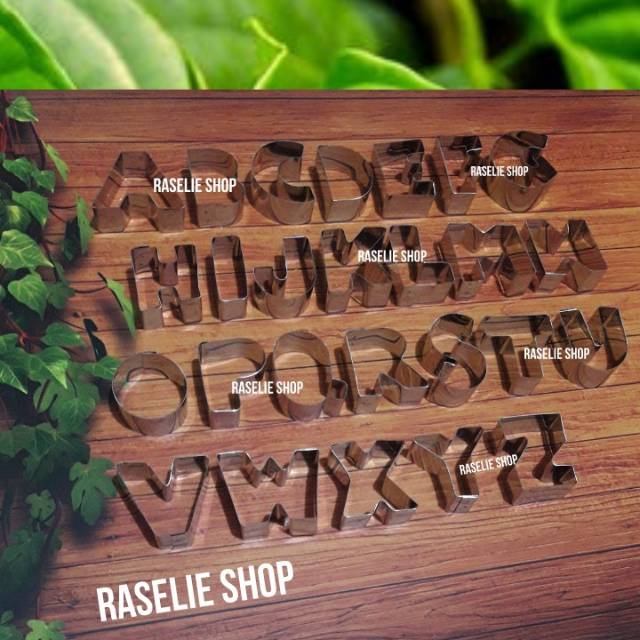 Cetakan Alphabet Huruf Abjad A-Z Cookie Cutter Fondant Stainless