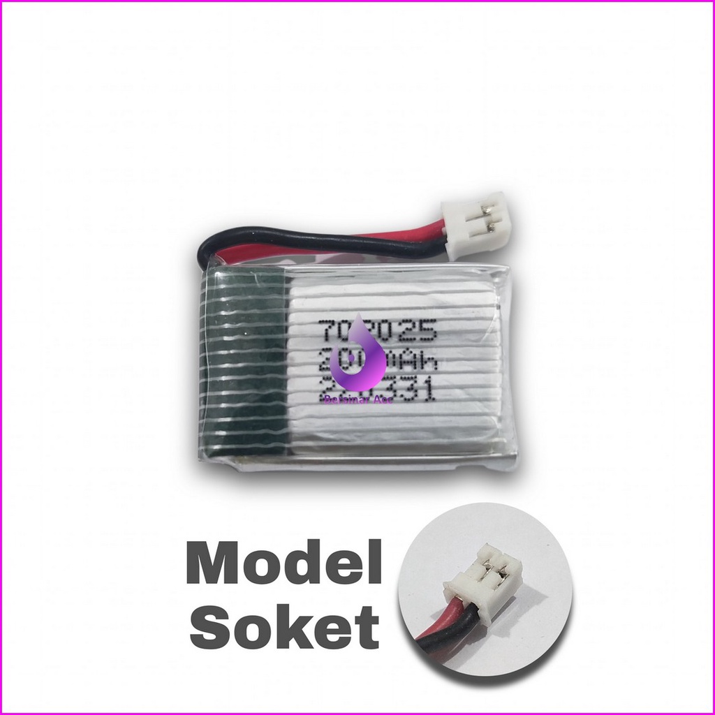 BATTERY BATREI BATRE MINI DRONE RC &amp; STICK PS3 200mAh SOKET