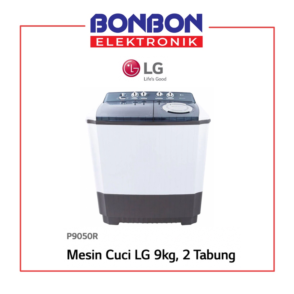 LG Mesin Cuci 2 Tabung 9KG P 9050 R / P9050R / P 9050R