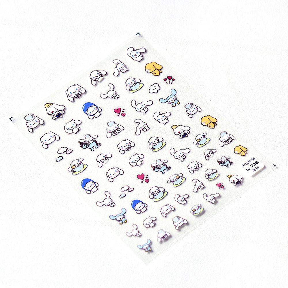 Agustina Kartun Stiker Kuku Gadis Lucu Cinnamoroll Anjing DIY Nail Decals