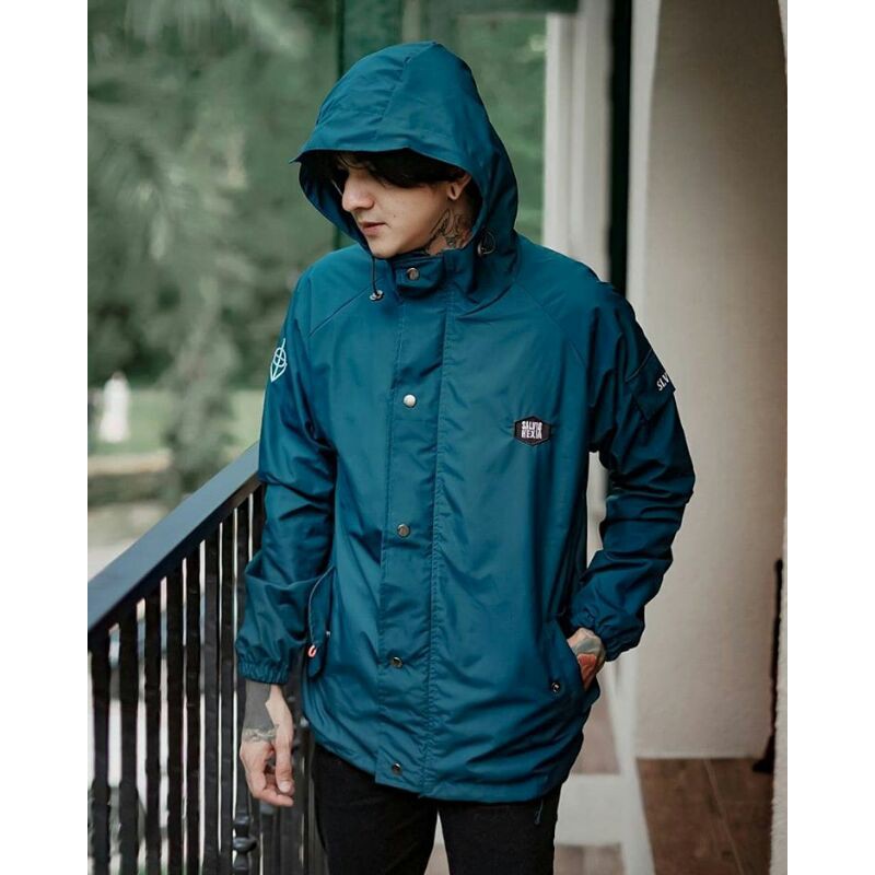 Jaket Casual Full Navy Jaket Parasut Pria Jaket Outdoor Salviohexia