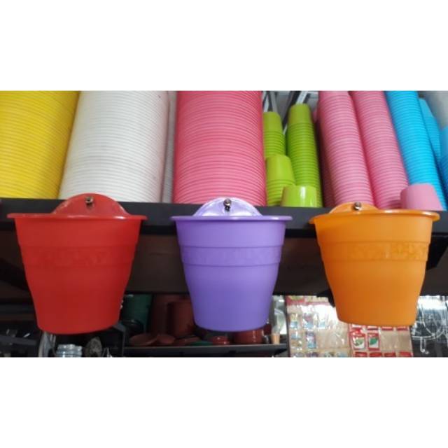 Pot bunga dinding lavender warna MERAH,UNGGU,ORANGE &amp;KUNING