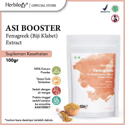 Jual Herbilogy Fenugreek Biji Klabet Extract Powder 100g Shopee