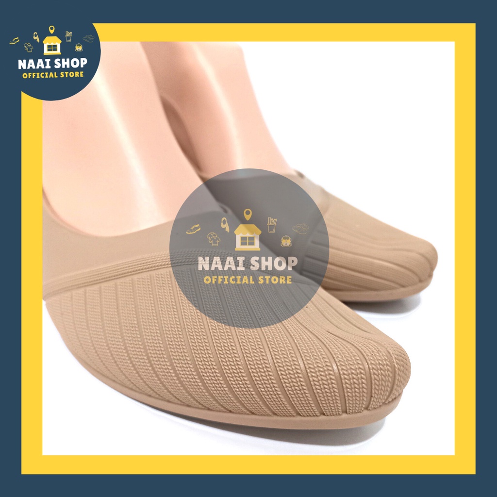 Sepatu Wanita Wedges Model Salur Kekinian Tinggi Heels -+ 4 CM Size 36-40 Wedge Jelly Shoes Kasual Cewek Korea Style Terbaru Sepatu Kerja Sekolah Kuliah Slop Hak Sedang Murah Slip On Karet Terlaris Sepatu Fashion Selop Import Premium Karis 6388 Naai