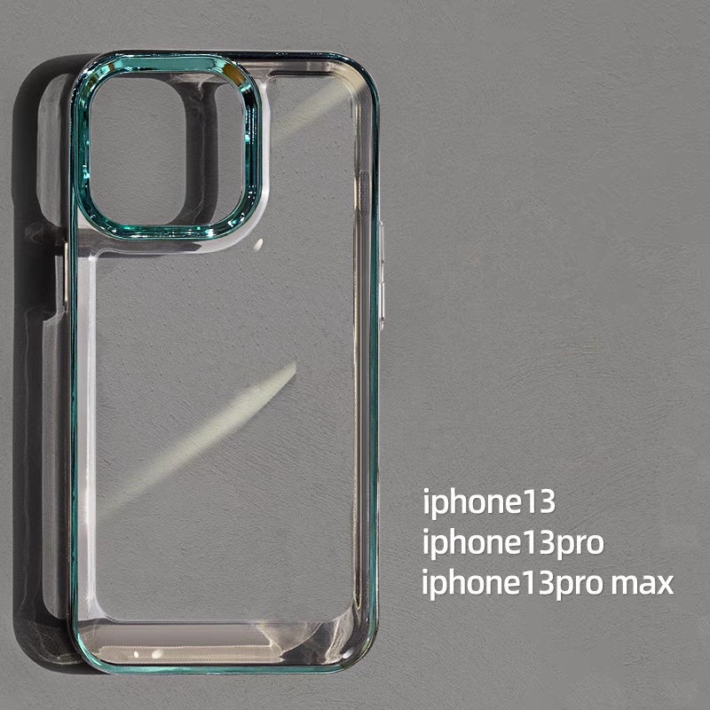 Hard Case Transparan Electroplating Anti Jatuh Untuk iPhone 11 12 13 12 pro max 13 pro max 11 promax 13 pro 11pro X XS XR XS MAX