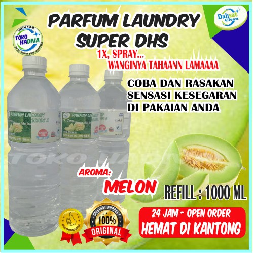 (COD) PARFUM LAUNDRY MURAH 1000 ML MELON SUPER HDS – PELICIN &amp; PEWANGI PAKAIAN WANGINYA TAHAN LAMA