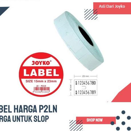 

Promo - Label harga joyko 2 baris P2LN Slop ISI 10