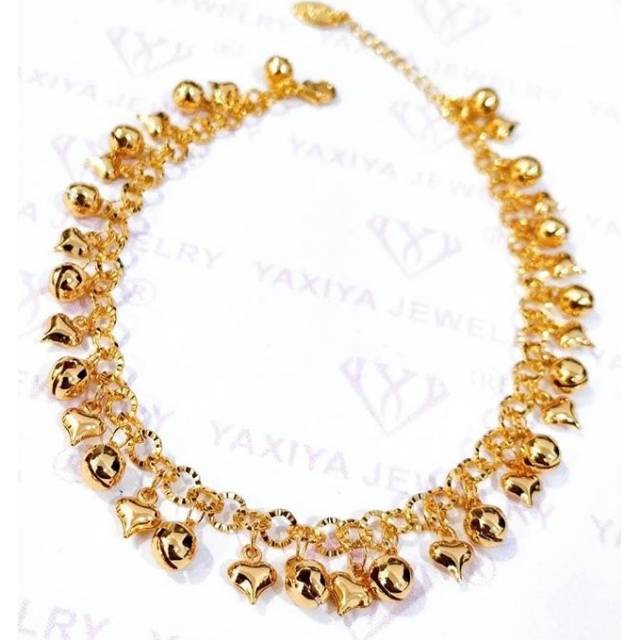 Gelang Kaki India Xuping Yaxiya Perhiasan Imitasi Lapis Emas