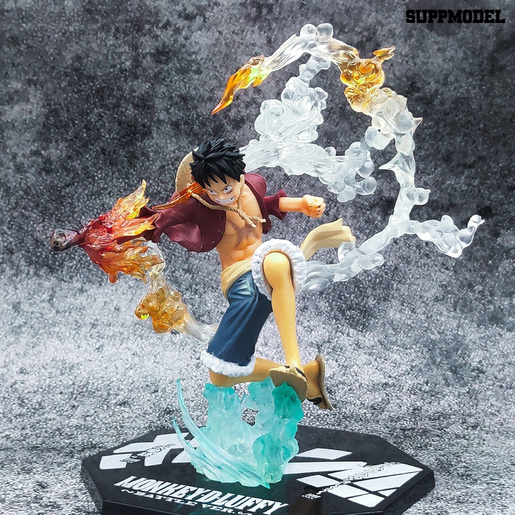 Action Figure Model Luffy One Piece Fire Fist Bahan PVC Untuk Hadiah Ulang Tahun