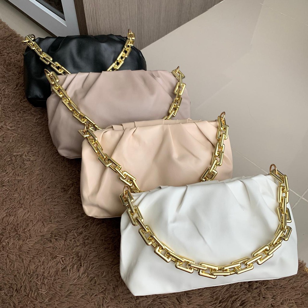 FANCY ACC GOLD l TAS SELEMPANG WANITA - SEVENTEENBAGS SVN17175