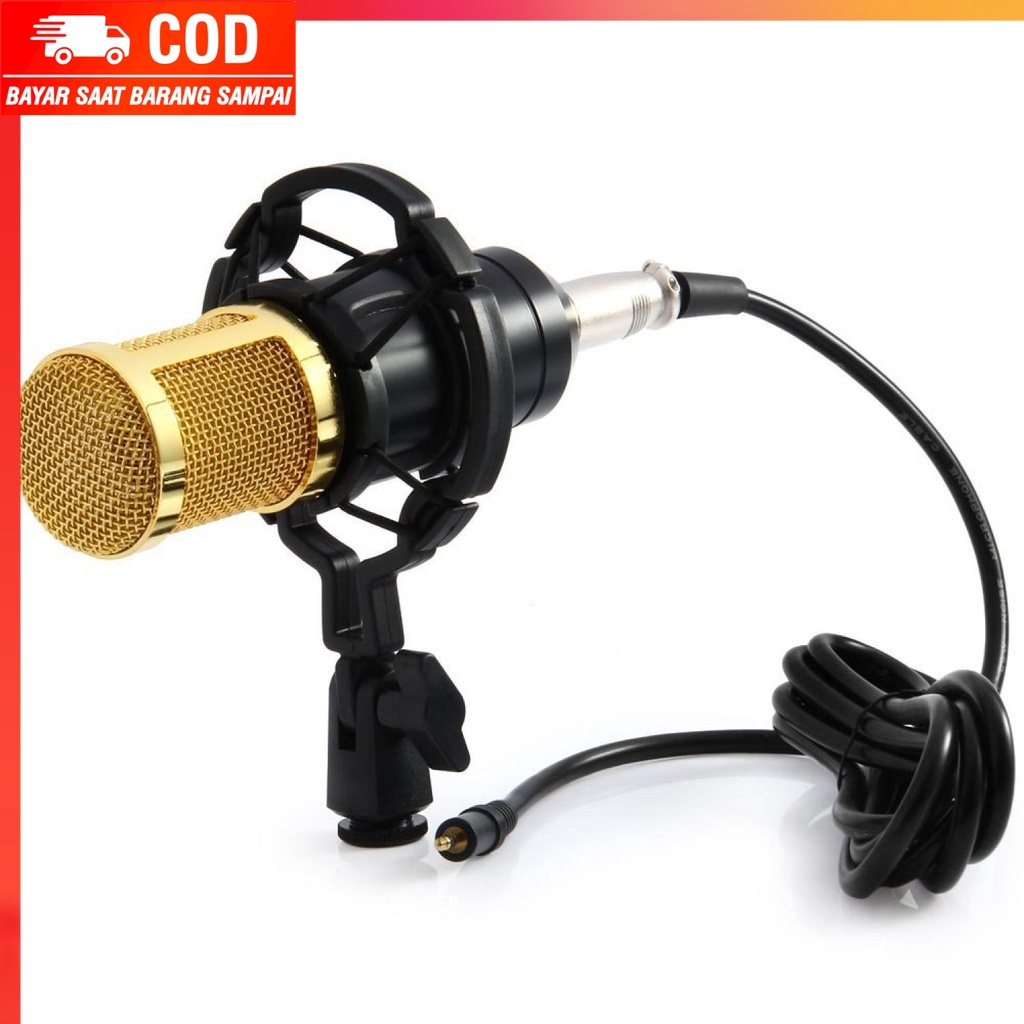 (100% BARANG ORI) TaffSTUDIO Mikrofon Kondenser Studio dengan Shockproof Mount - BM-800