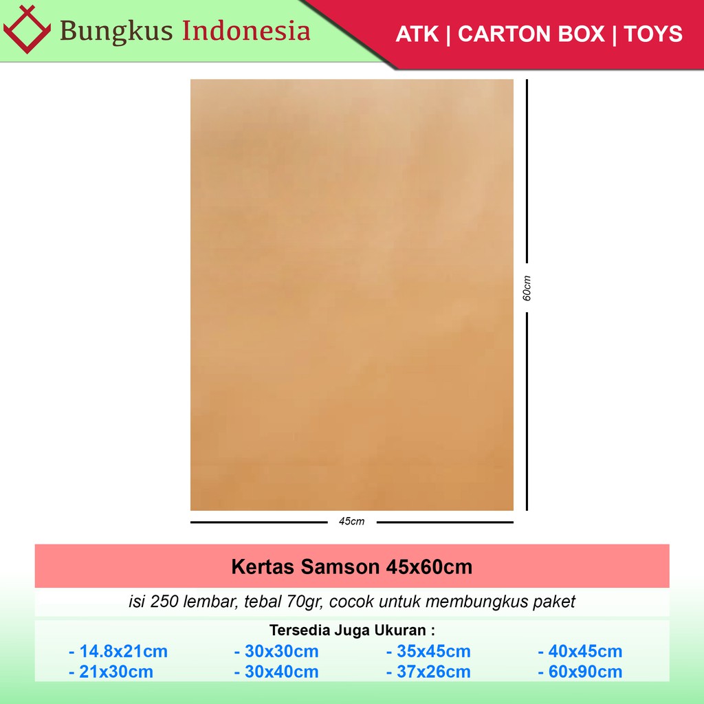 

Kertas Samson 45x60cm 250lbr