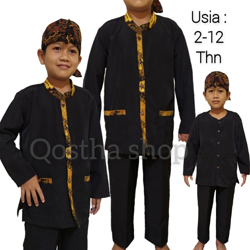 set baju pangsi adat sunda anak laki laki