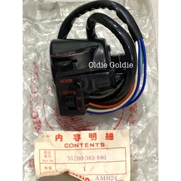 Holder Saklar Kiri Honda GLK GL100 GL125 CB125 CB200 Twin Ori JAPAN 35200-383-880
