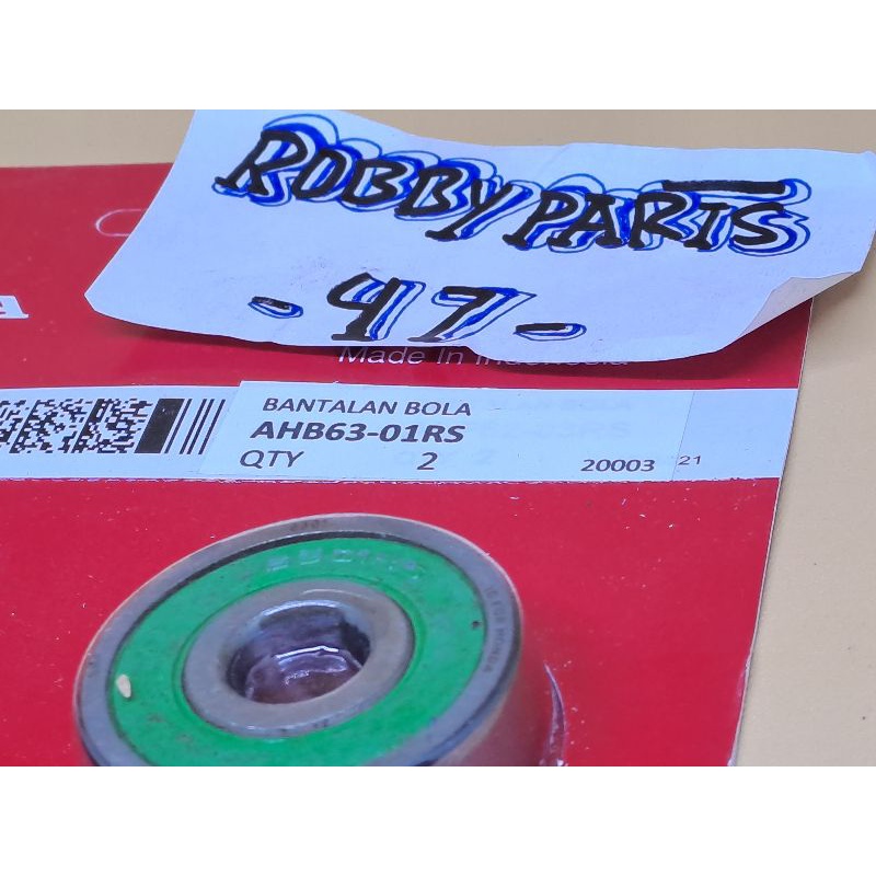 Bearing 6301-2pc Laher  Roda depan Honda Win Astra Firma  As besar.ORI