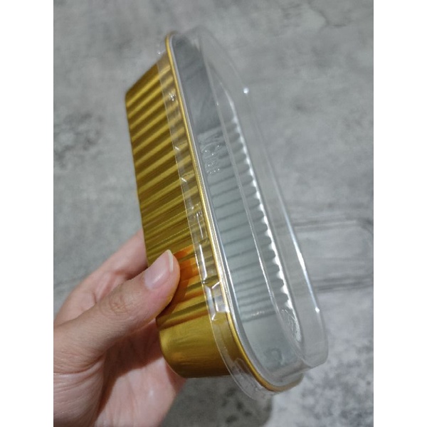 CUP FOIL GOLD -+ TUTUP  PERSEGI PANJANG ISI 5 PCS