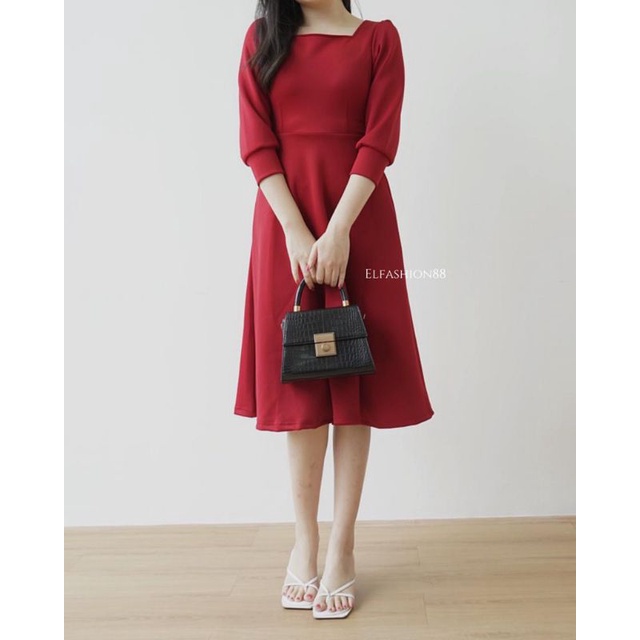 Elfashion • Dress Wanita Midi | Bodycon Meita