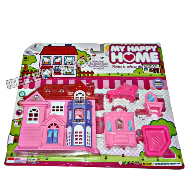 MAINAN RUMAH HELLO KITTY - mainan edukasi rumah hello kitty murah SNI