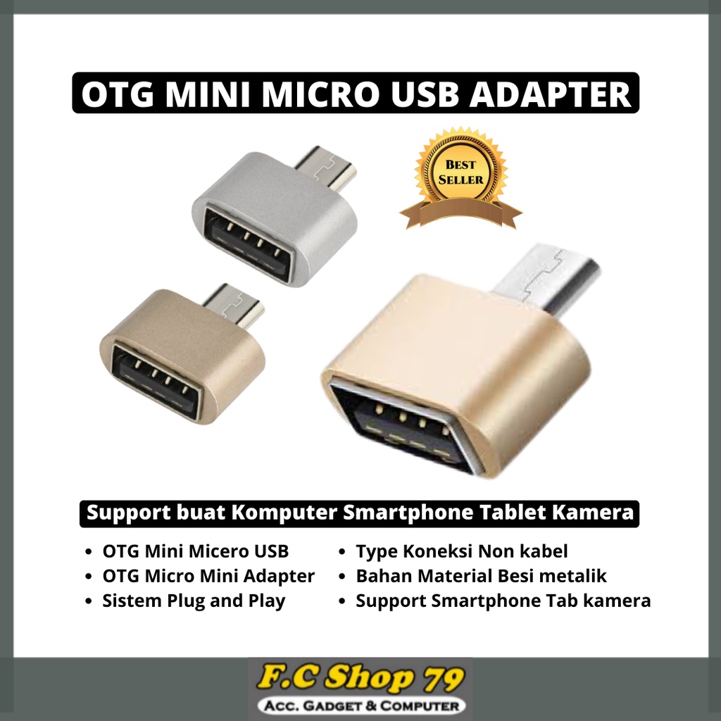 BAHAN BESI OTG Micro Ke USB / OTG Tipe C ke USB Adapter Untuk Menghubungkan Flashdisk Ke Handphone H