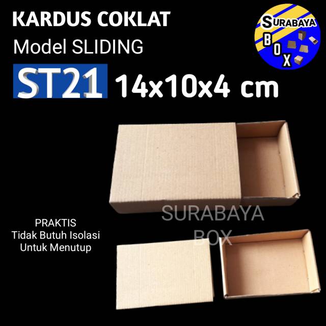 

KOTAK SLIDING ST-21 COKLAT KARDUS KARTON BOX HP AKSESORIS SOUVENIR