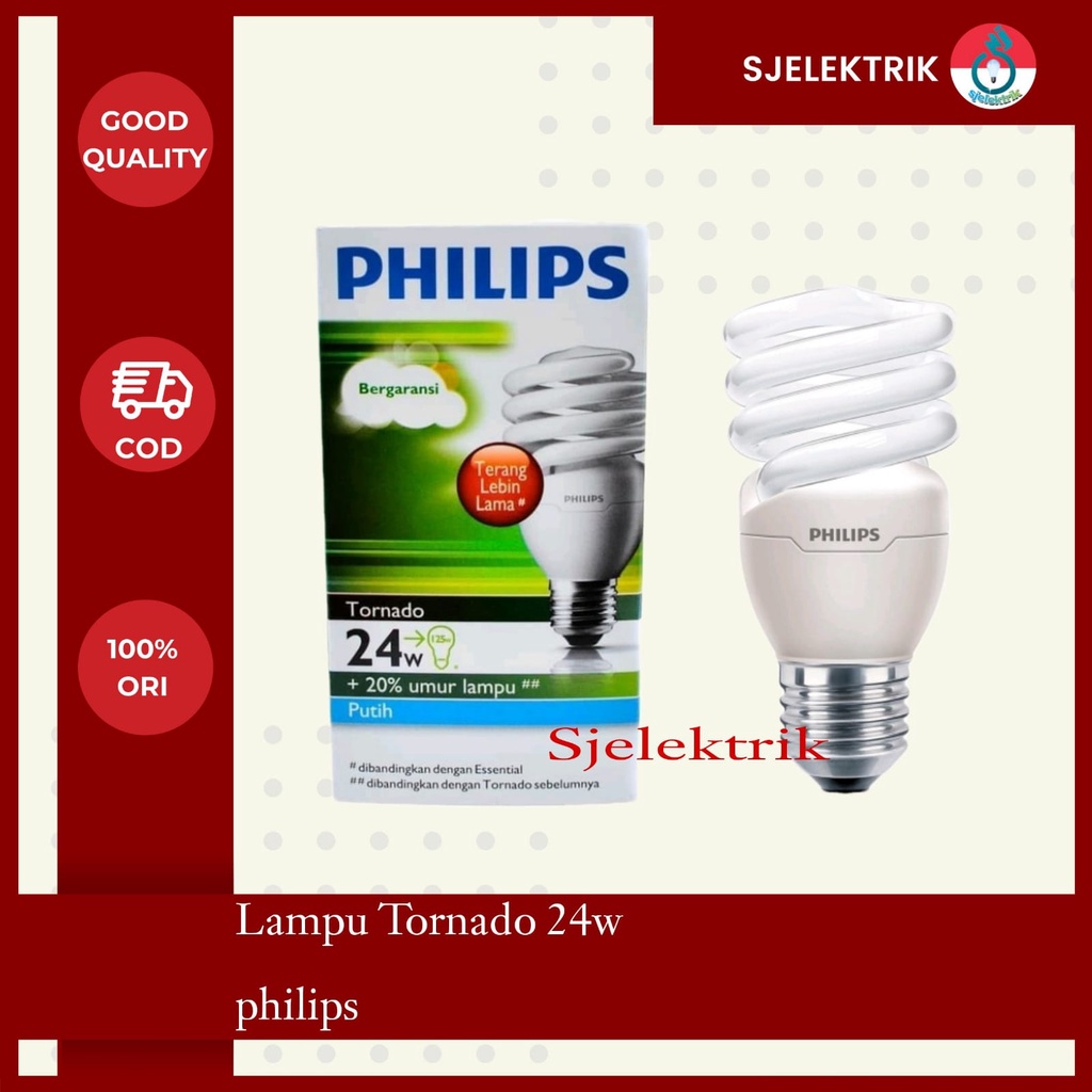 Lampu Philips Tornado 24 Watt Spiral 24 W Lampu Philip Tornado Spiral 24 Watt