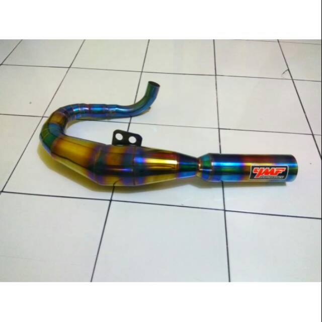 Knalpot YMF Performance vespa 150 cc stainless 1 mm finishing bluemoon