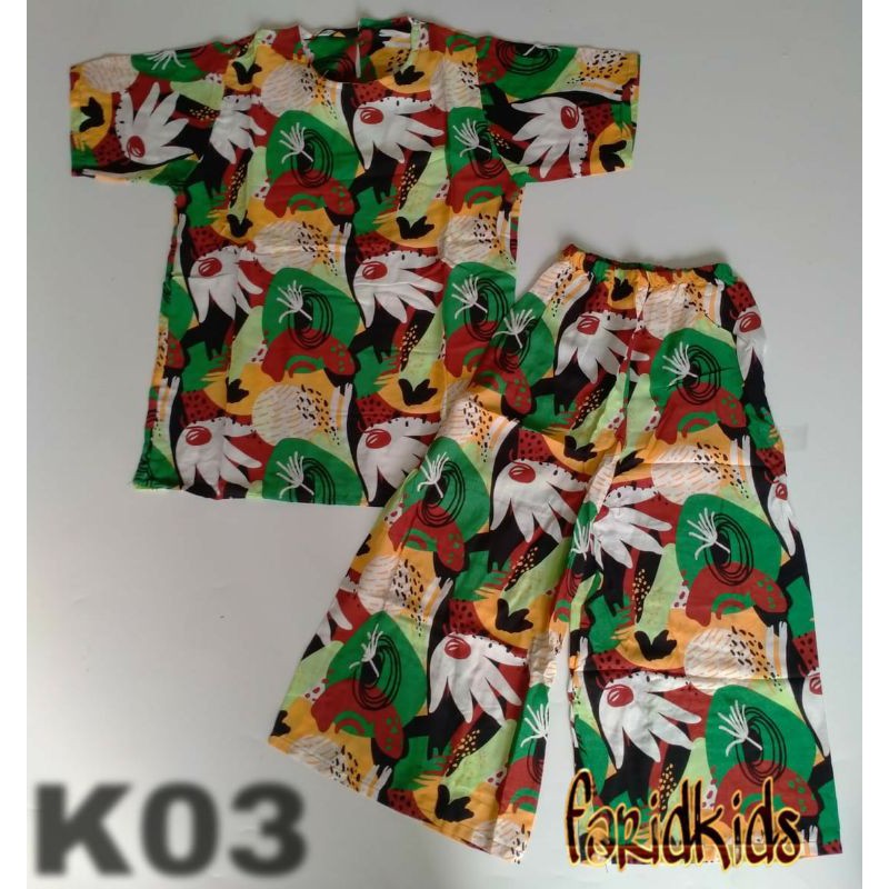 (COD)SETELAN KAKTUS||SETELAN RAYON ANAK||ONESET KATUN RAYON JUNIOR 6-10 tahun