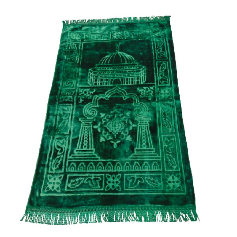 sajadah Turki premium Turkey Al surma sajadah polos motif bulu halus tebal