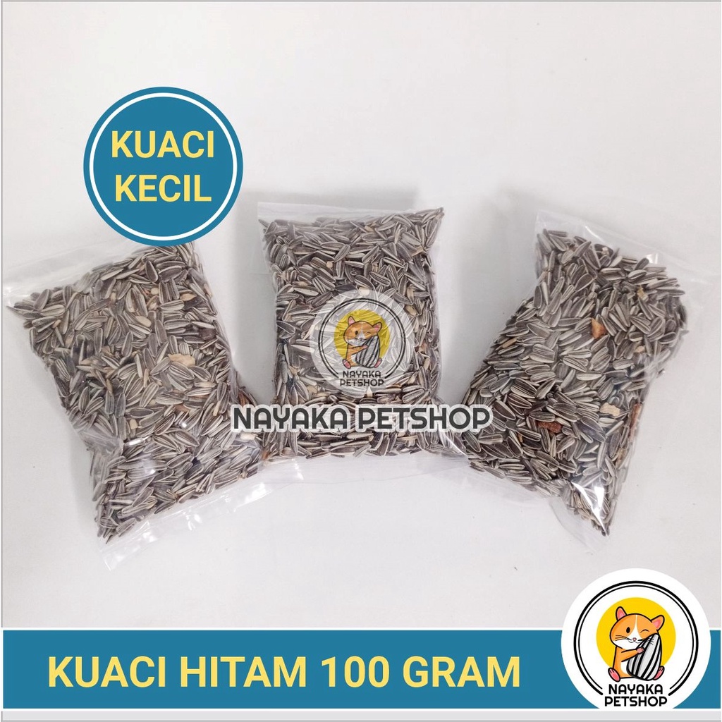 Kuaci Hamster Hitam 100 gr Snack Makanan Hamster Pakan Murah