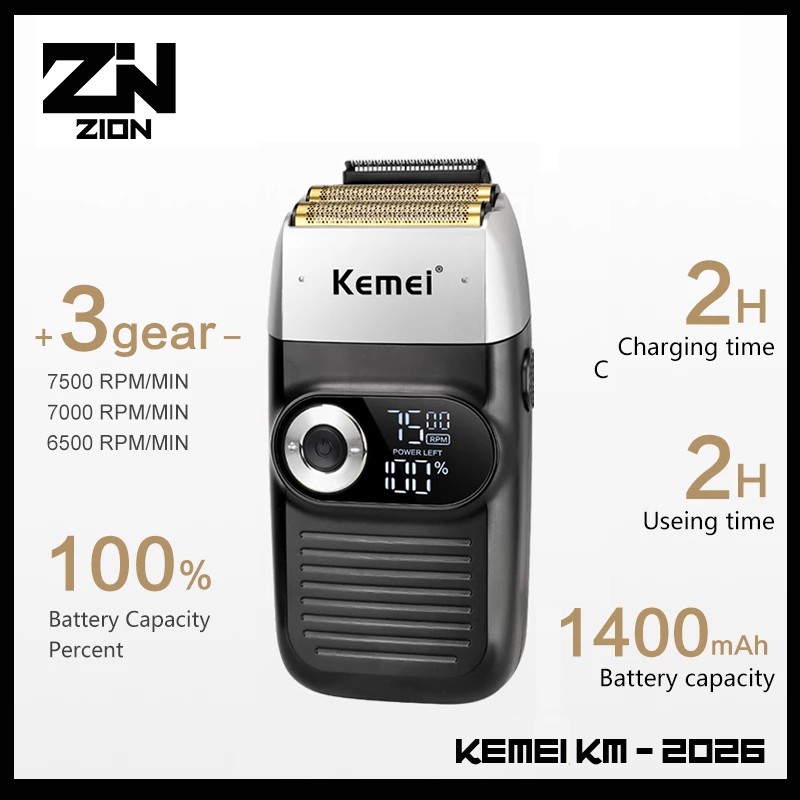 Kemei km-2026 shaver alat mesin cukur jenggot kumis shaver kemei km 2026