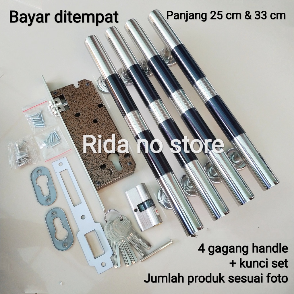 Handle pintu rumah set kunci panjang 25 cm 33 cm / Gagang pintu rumah /Pegangan pintu