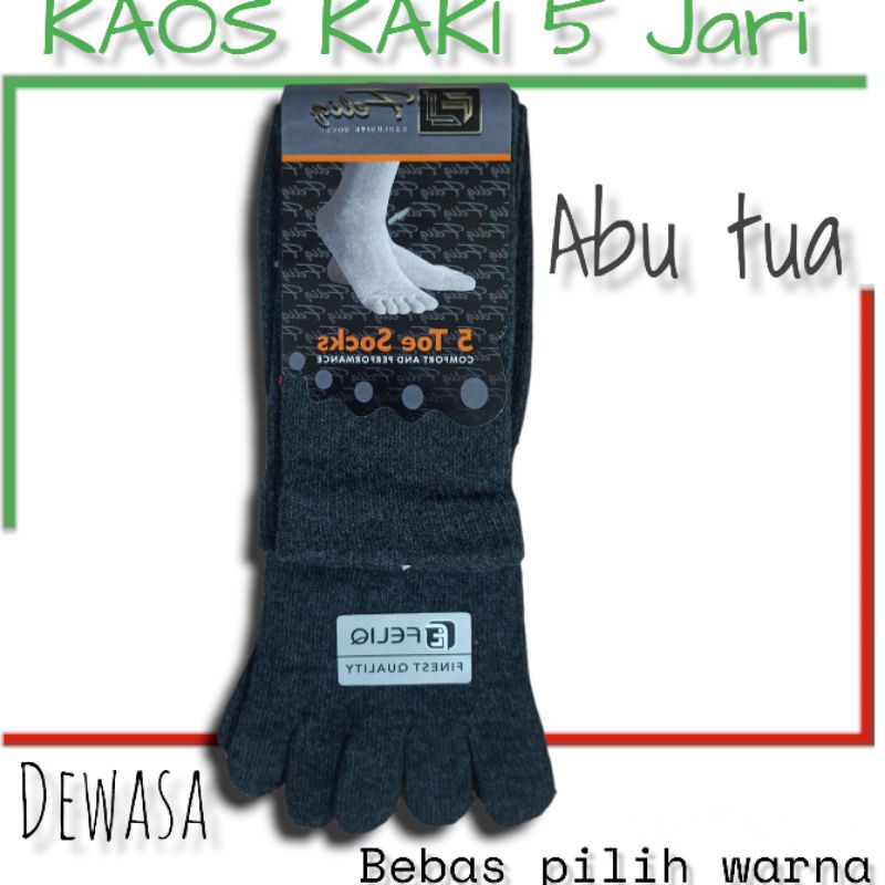 Kaos Kaki Pria Kantor 5 Jari/Kaos Kaki Olah Raga/kaos kaki Sepeda